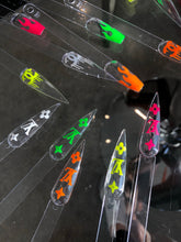 Load image into Gallery viewer, Neon designer inspired Decals (tip flames)