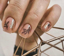 Load image into Gallery viewer, IBDI NAILS slider - AIR FOIL 13 - Gold &amp; Black Floral Sketches