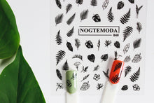 Load image into Gallery viewer, NOGTEMODA Nail stickers 040 - Black Tropic Sketches
