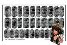 Load image into Gallery viewer, Black Mock Croc NAIL WRAP