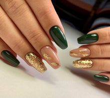 Load image into Gallery viewer, IBDI NAILS slider - AIR FOIL 13 - Gold &amp; Black Floral Sketches
