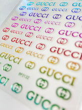 Load image into Gallery viewer, RAINBOW METALLIC Logo Stickers GG