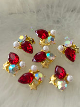 Load image into Gallery viewer, Cluster gold, Red &amp; Crystal Ab