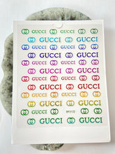 Load image into Gallery viewer, RAINBOW METALLIC Logo Stickers GG