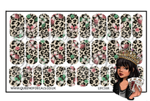 Load image into Gallery viewer, Leopard &amp; butterflies NAIL WRAP