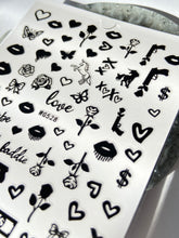 Load image into Gallery viewer, HUSTLER Nail Art Stickers - Black