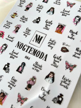 Load image into Gallery viewer, NOGTEMODA Nail stickers 084 - Girly Quotes