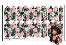 Load image into Gallery viewer, Pink Toucan Tropic NAIL WRAP