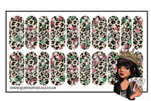 Load image into Gallery viewer, Leopard &amp; butterflies NAIL WRAP