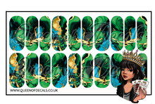 Load image into Gallery viewer, Emerald Marble NAIL WRAP