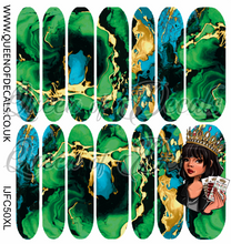 Load image into Gallery viewer, Emerald Marble NAIL WRAP