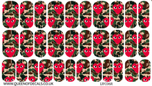 Load image into Gallery viewer, Camo Heart NAIL WRAP