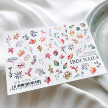 Load image into Gallery viewer, IBDI NAILS slider AIR FOIL 27 - Small Metallic florals