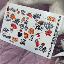 Load image into Gallery viewer, MilliArt Nails - Autumn Leaves and Graffiti