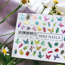 Load image into Gallery viewer, IBDI NAILS slider AIR FOIL 26 - Metallic Bugs &amp; Butterflies