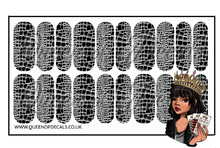 Load image into Gallery viewer, Black Mock Croc NAIL WRAP