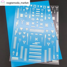 Load image into Gallery viewer, NOGTEMODA Nail stickers 008 - White Stripes and shapes