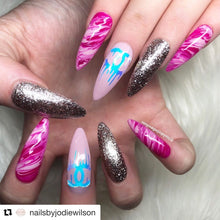 Load image into Gallery viewer, Holographic designer inspired Decals (drippy CC)
