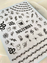 Load image into Gallery viewer, NOGTEMODA Nail stickers 026 -Black spikes and snakes