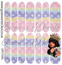 Load image into Gallery viewer, Pastel LV Tie-Dye NAIL WRAP