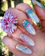 Load image into Gallery viewer, IBDI NAILS slider - COLORFUL 87 - Floral Stems &amp; Butterflies