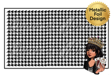 Load image into Gallery viewer, Metallic Houndtooth Print