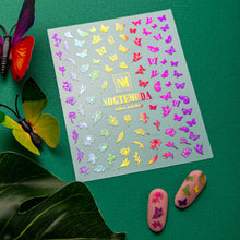 Load image into Gallery viewer, COLOR FOIL 004 Rainbow Metallic butterflies