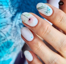 Load image into Gallery viewer, IBDI NAILS slider - COLORFUL 535 - Pink &amp; Blue Watercolor Floral