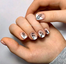 Load image into Gallery viewer, IBDI NAILS - AIR  slider 171 Black and White Leaves
