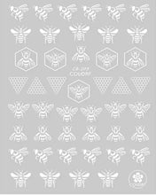 Load image into Gallery viewer, BEE Nail Art Stickers - White