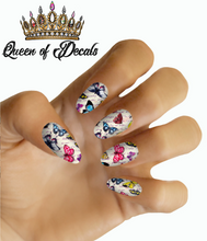 Load image into Gallery viewer, Butterflies &amp; Script NAIL WRAP