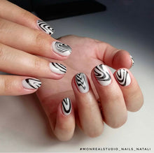 Load image into Gallery viewer, IBDI NAILS - AIR  slider 165 Black and White Wave Pattern