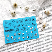 Load image into Gallery viewer, IBDI NAILS slider - AIR 182 - Black &amp; White Florals