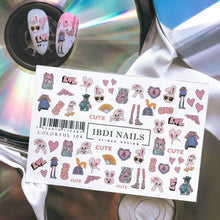 Load image into Gallery viewer, IBDI NAILS slider - COLORFUL 104 - Cute Pink Stuff
