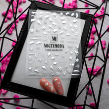 Load image into Gallery viewer, COMBI METALLIC 033 - White and Silver Strokes &amp; Splats