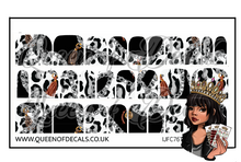 Load image into Gallery viewer, Black Leopard with chains NAIL WRAP