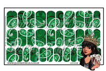 Load image into Gallery viewer, Green Bandana NAIL WRAP