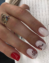 Load image into Gallery viewer, IBDI NAILS slider - 467 - Floral &amp; Stripe Snakes
