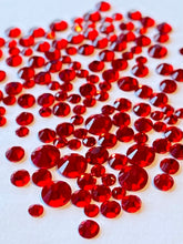 Load image into Gallery viewer, Siam Crystal Nail Gems (mixed sizes x150)