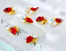 Load image into Gallery viewer, Cluster gold, Red &amp; Crystal Ab
