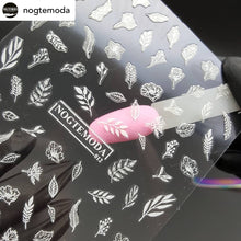 Load image into Gallery viewer, NOGTEMODA Nail stickers 012 - White Leaves