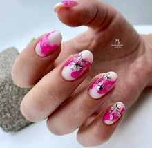 Load image into Gallery viewer, IBDI NAILS slider - AIR 182 - Black &amp; White Florals
