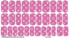 Load image into Gallery viewer, LV Signature Print (Pink) NAIL WRAP