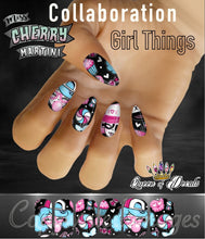 Load image into Gallery viewer, OFFICIAL Miss Cherry Martini/Queen of decals collaboration ‘GIRL THINGS’