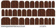 Load image into Gallery viewer, FF-eNdI Signiture print (Brown)NAIL WRAP