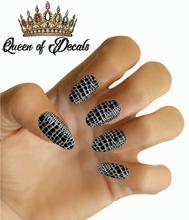 Load image into Gallery viewer, Black Mock Croc NAIL WRAP