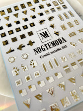 Load image into Gallery viewer, COMBI METALLIC 025 - Gold, Black and White Scribbles &amp; shapes