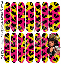 Load image into Gallery viewer, Broken Hearted - Pink &amp; Yellow NAIL WRAP