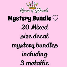Load image into Gallery viewer, 20 Decal MYSTERY BUNDLE Mixed sizes including 3 metallics