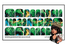 Load image into Gallery viewer, Emerald Marble NAIL WRAP